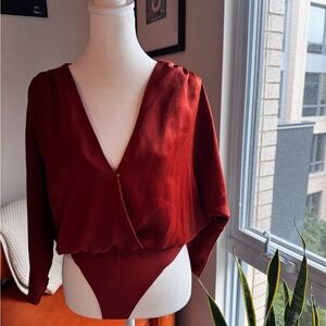 Forever 21 Deep Red Bodysuit